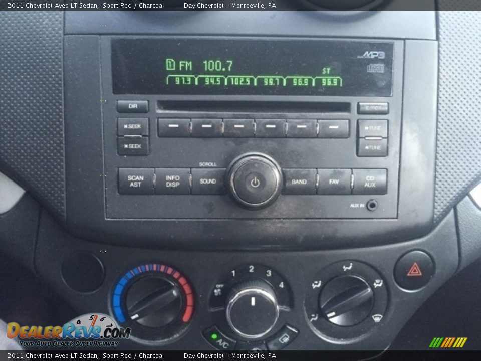 2011 Chevrolet Aveo LT Sedan Sport Red / Charcoal Photo #9