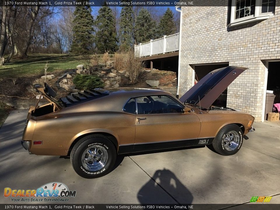 1970 Ford Mustang Mach 1 Gold Priza Teek / Black Photo #6