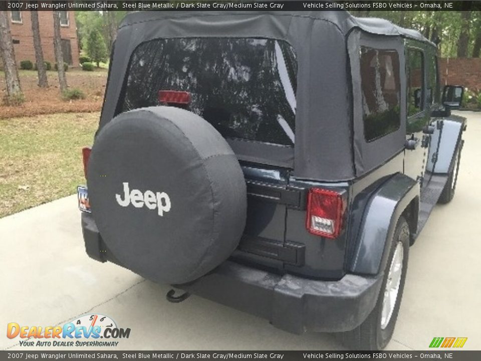 2007 Jeep Wrangler Unlimited Sahara Steel Blue Metallic / Dark Slate Gray/Medium Slate Gray Photo #2