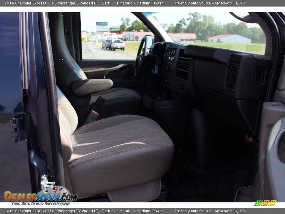 2014 Chevrolet Express 3500 Passenger Extended LT Dark Blue Metallic / Medium Pewter Photo #16