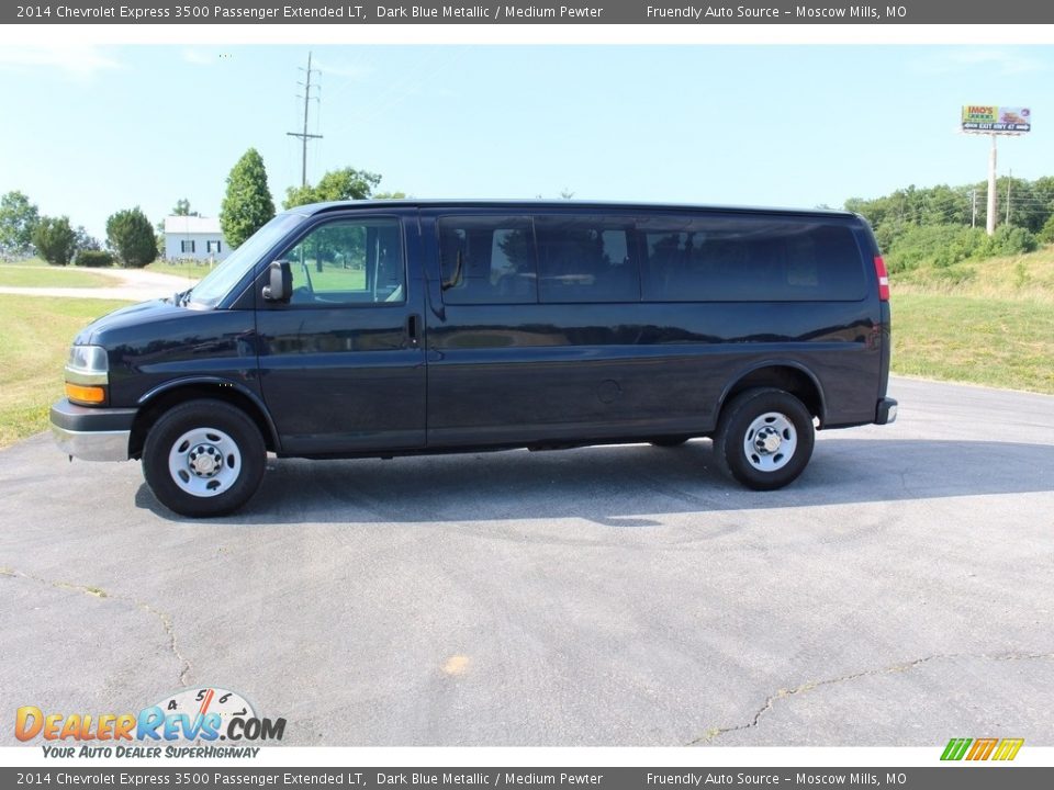 2014 Chevrolet Express 3500 Passenger Extended LT Dark Blue Metallic / Medium Pewter Photo #32