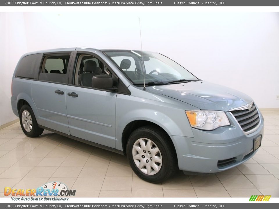 2008 Chrysler Town & Country LX Clearwater Blue Pearlcoat / Medium Slate Gray/Light Shale Photo #1