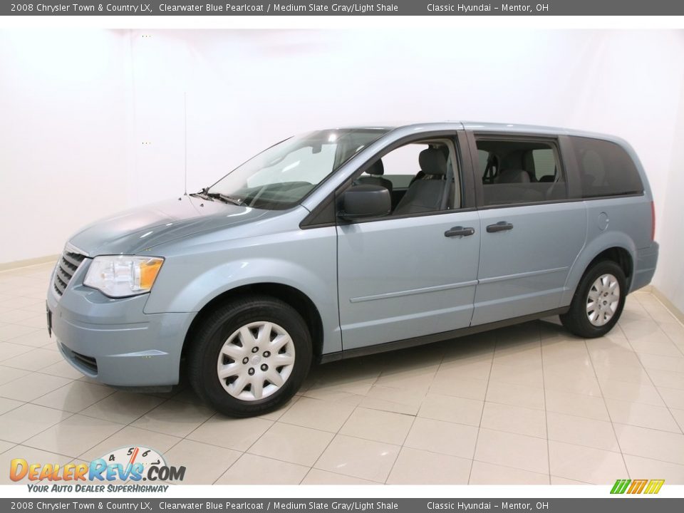 2008 Chrysler Town & Country LX Clearwater Blue Pearlcoat / Medium Slate Gray/Light Shale Photo #3