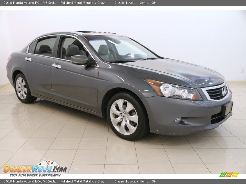 2010 Honda Accord EX-L V6 Sedan Polished Metal Metallic / Gray Photo #1