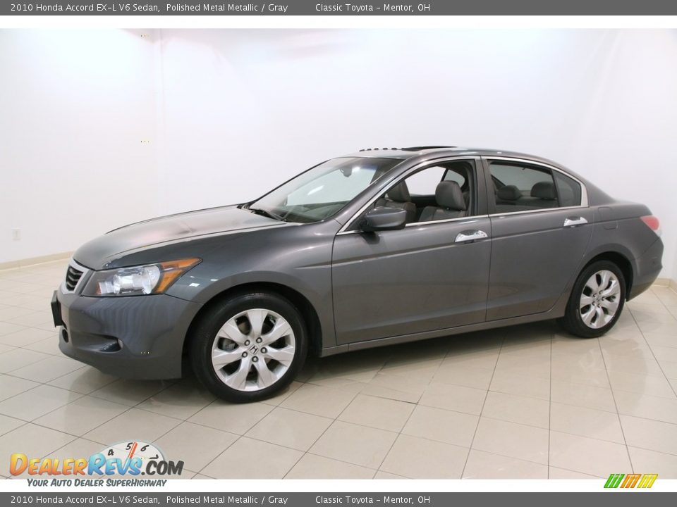 2010 Honda Accord EX-L V6 Sedan Polished Metal Metallic / Gray Photo #3