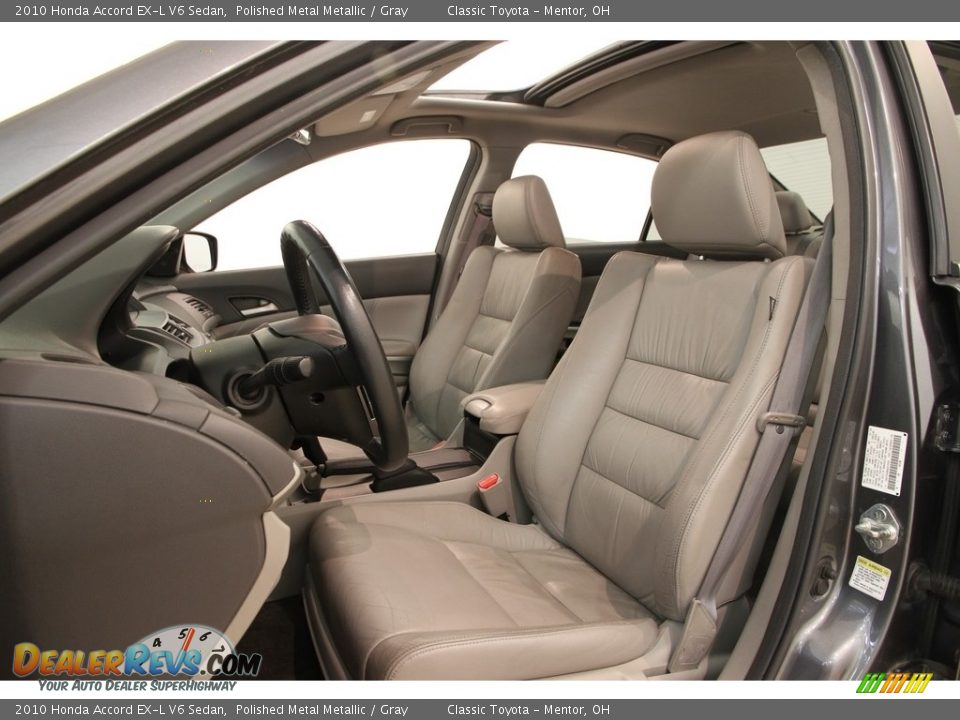 2010 Honda Accord EX-L V6 Sedan Polished Metal Metallic / Gray Photo #5