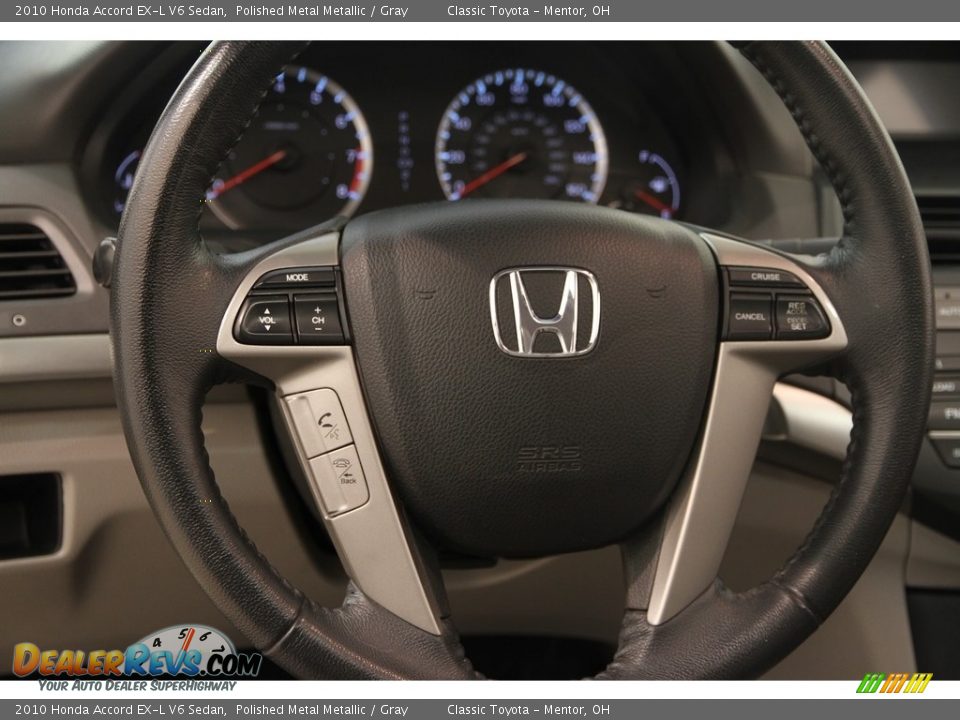 2010 Honda Accord EX-L V6 Sedan Polished Metal Metallic / Gray Photo #6