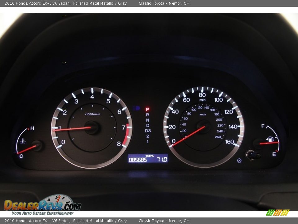 2010 Honda Accord EX-L V6 Sedan Polished Metal Metallic / Gray Photo #7