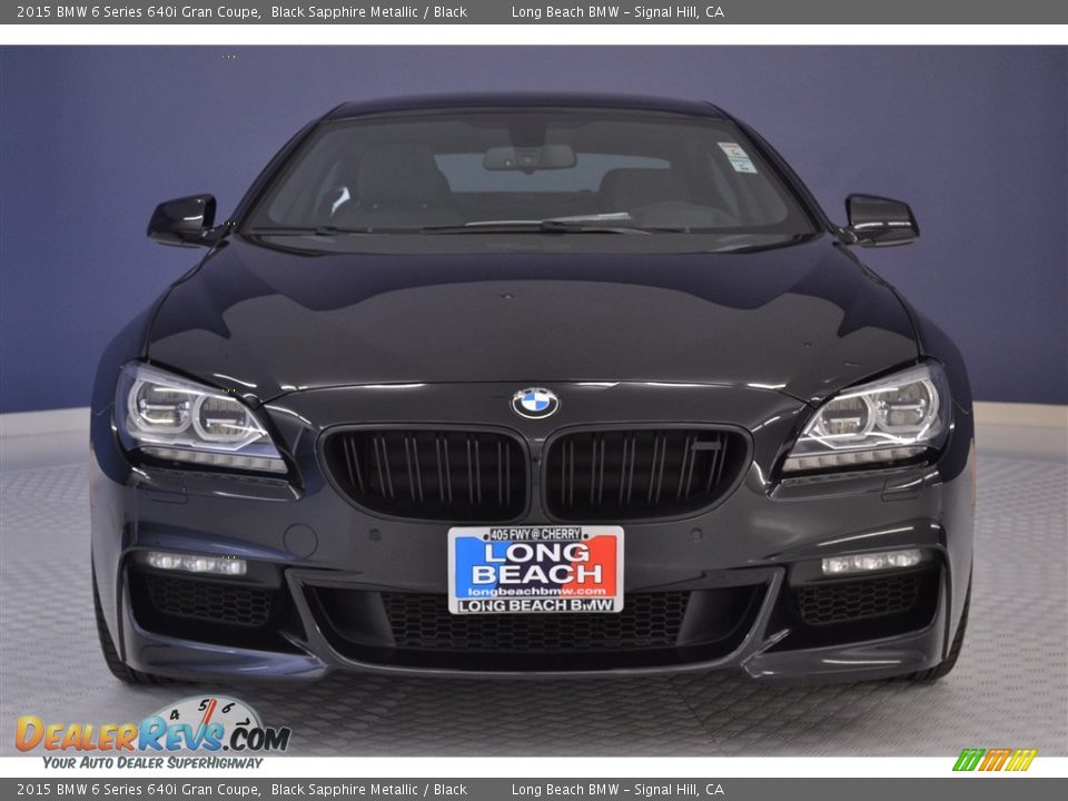 2015 BMW 6 Series 640i Gran Coupe Black Sapphire Metallic / Black Photo #2