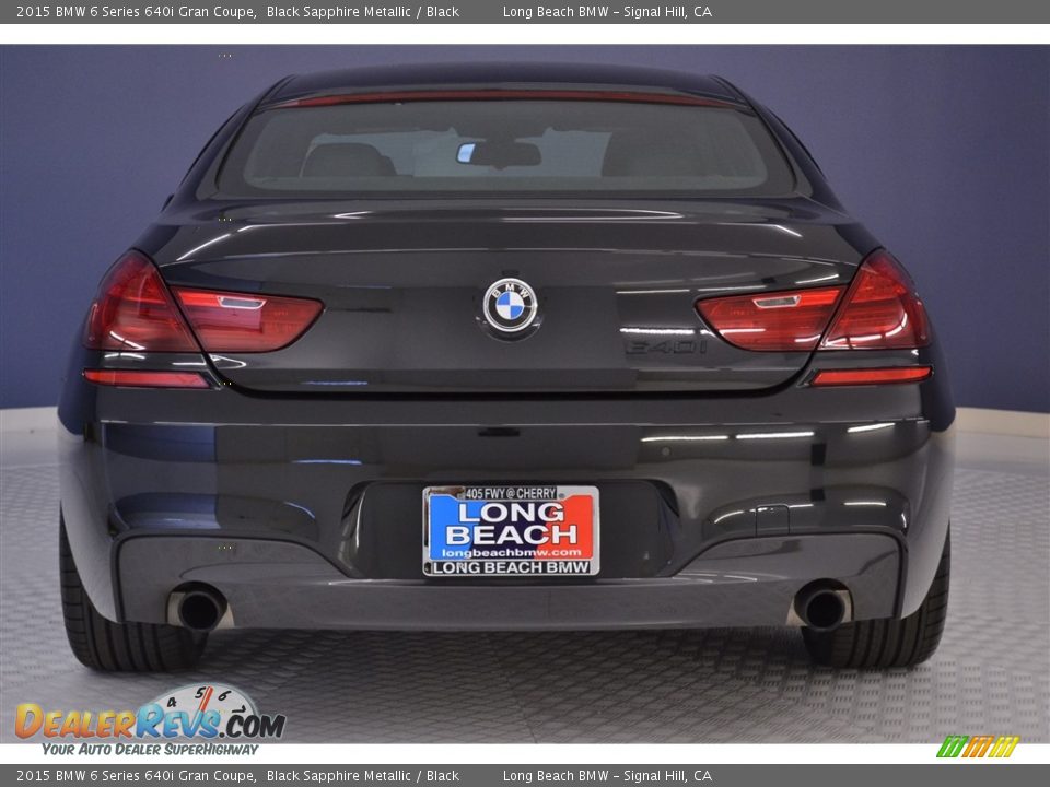 2015 BMW 6 Series 640i Gran Coupe Black Sapphire Metallic / Black Photo #6