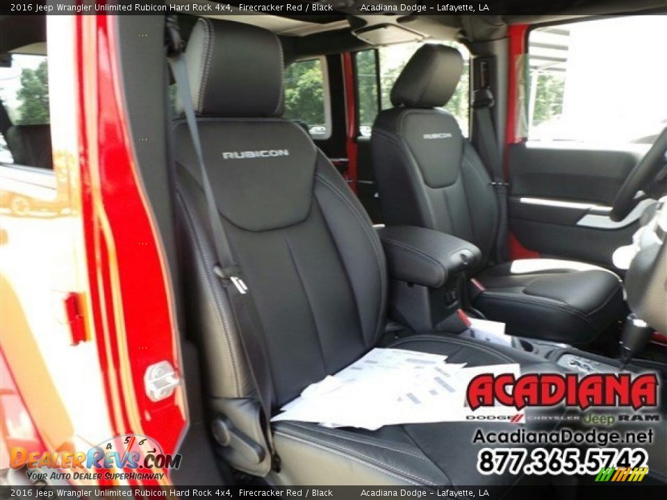 2016 Jeep Wrangler Unlimited Rubicon Hard Rock 4x4 Firecracker Red / Black Photo #10
