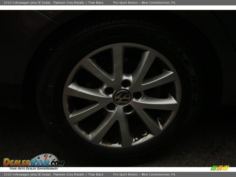 2010 Volkswagen Jetta SE Sedan Platinum Grey Metallic / Titan Black Photo #13