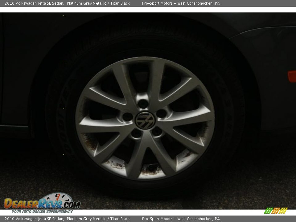 2010 Volkswagen Jetta SE Sedan Platinum Grey Metallic / Titan Black Photo #14