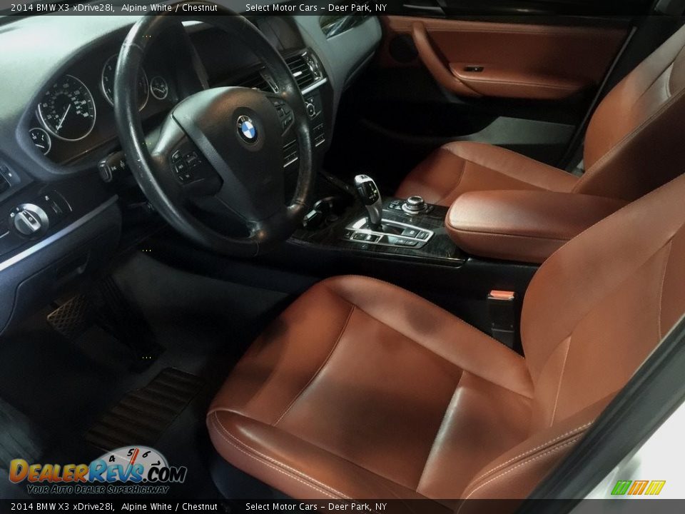2014 BMW X3 xDrive28i Alpine White / Chestnut Photo #10