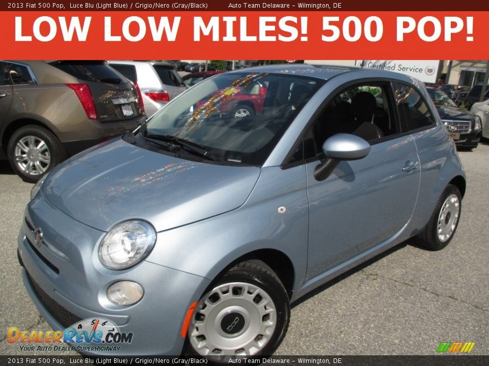 2013 Fiat 500 Pop Luce Blu (Light Blue) / Grigio/Nero (Gray/Black) Photo #1