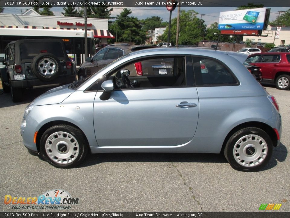 2013 Fiat 500 Pop Luce Blu (Light Blue) / Grigio/Nero (Gray/Black) Photo #3