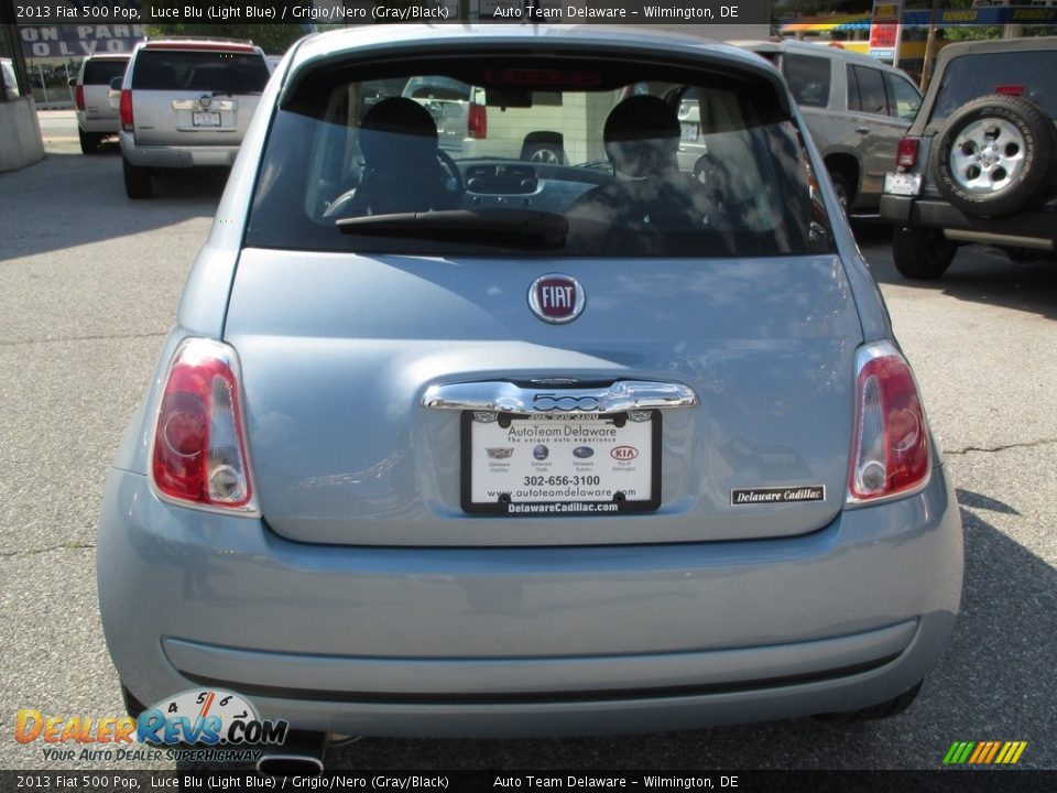 2013 Fiat 500 Pop Luce Blu (Light Blue) / Grigio/Nero (Gray/Black) Photo #5