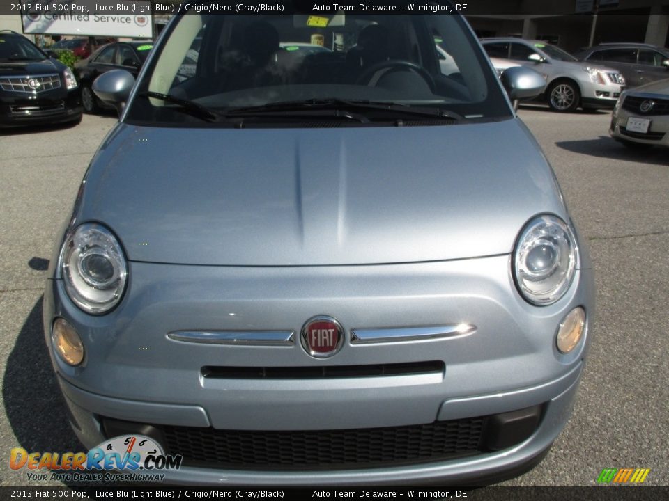 2013 Fiat 500 Pop Luce Blu (Light Blue) / Grigio/Nero (Gray/Black) Photo #8