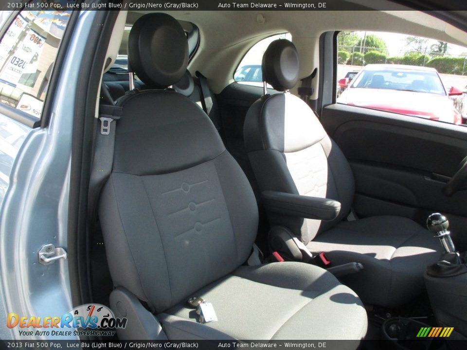 2013 Fiat 500 Pop Luce Blu (Light Blue) / Grigio/Nero (Gray/Black) Photo #9