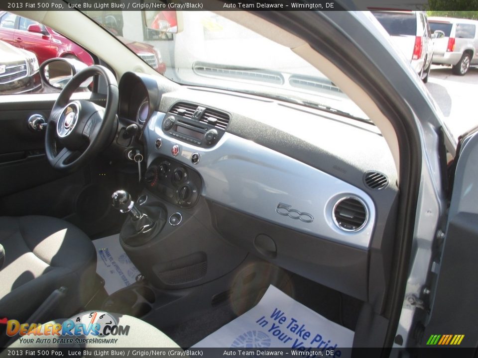 2013 Fiat 500 Pop Luce Blu (Light Blue) / Grigio/Nero (Gray/Black) Photo #10