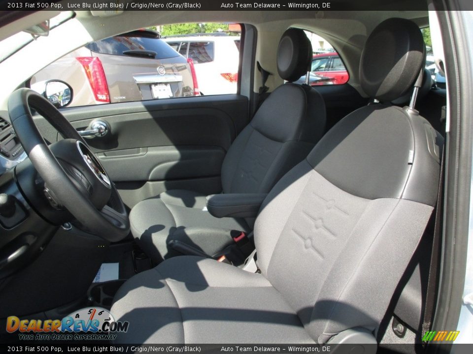 2013 Fiat 500 Pop Luce Blu (Light Blue) / Grigio/Nero (Gray/Black) Photo #12