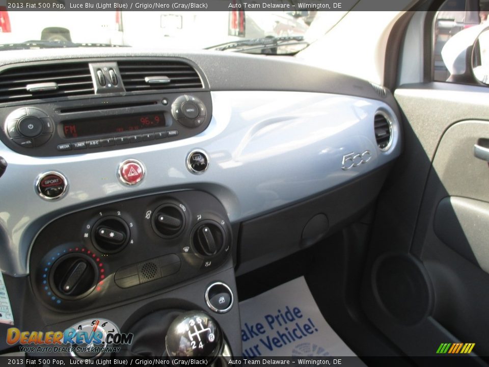 2013 Fiat 500 Pop Luce Blu (Light Blue) / Grigio/Nero (Gray/Black) Photo #15