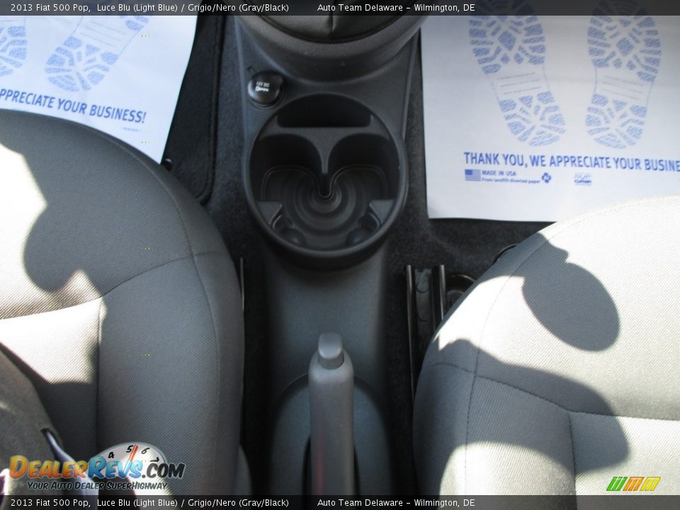 2013 Fiat 500 Pop Luce Blu (Light Blue) / Grigio/Nero (Gray/Black) Photo #18