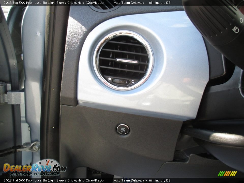 2013 Fiat 500 Pop Luce Blu (Light Blue) / Grigio/Nero (Gray/Black) Photo #21