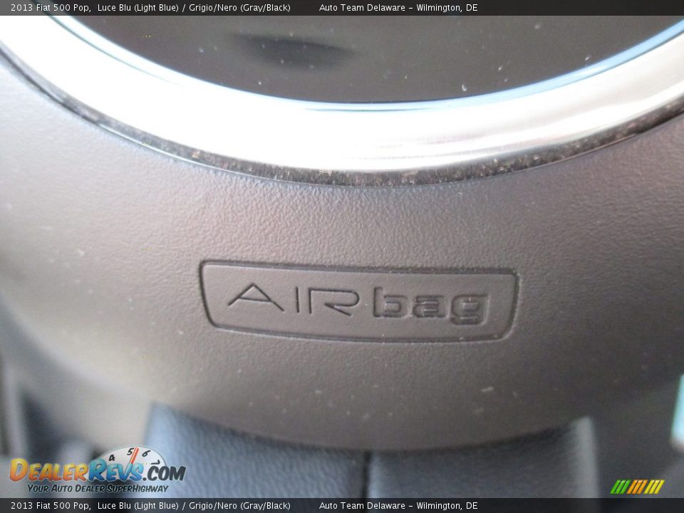 2013 Fiat 500 Pop Luce Blu (Light Blue) / Grigio/Nero (Gray/Black) Photo #24