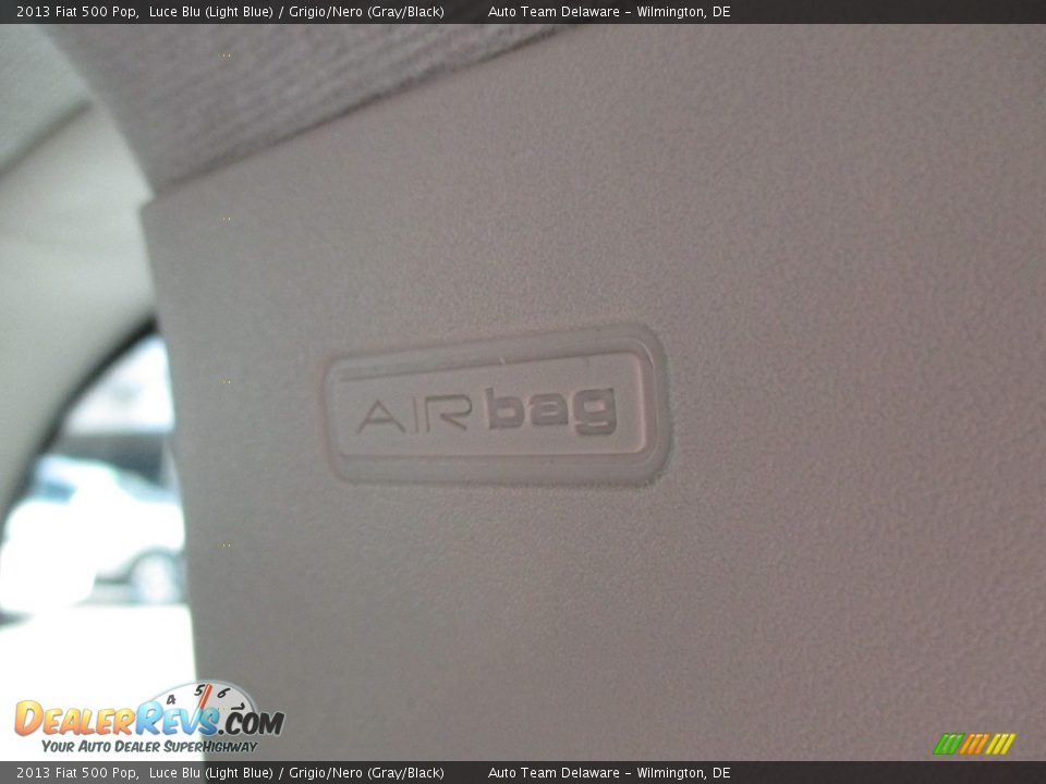 2013 Fiat 500 Pop Luce Blu (Light Blue) / Grigio/Nero (Gray/Black) Photo #25