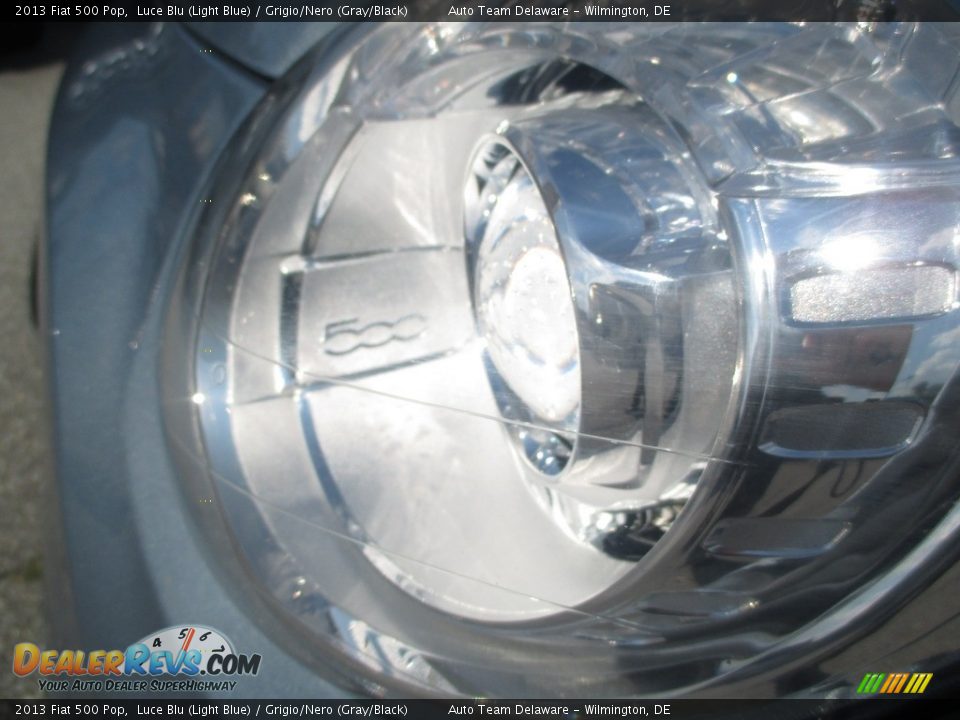 2013 Fiat 500 Pop Luce Blu (Light Blue) / Grigio/Nero (Gray/Black) Photo #26