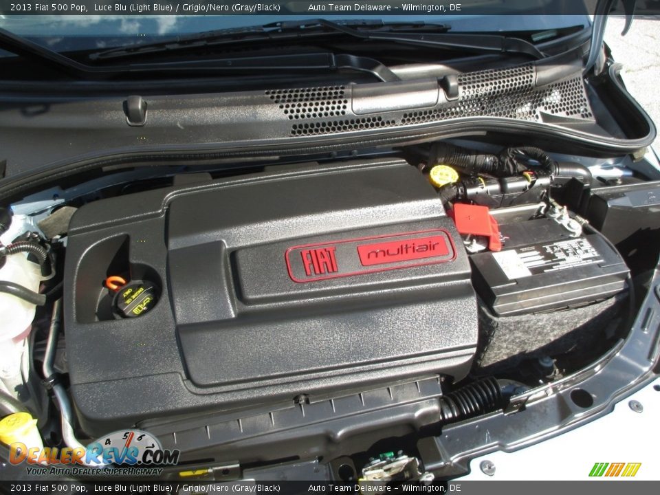 2013 Fiat 500 Pop Luce Blu (Light Blue) / Grigio/Nero (Gray/Black) Photo #28