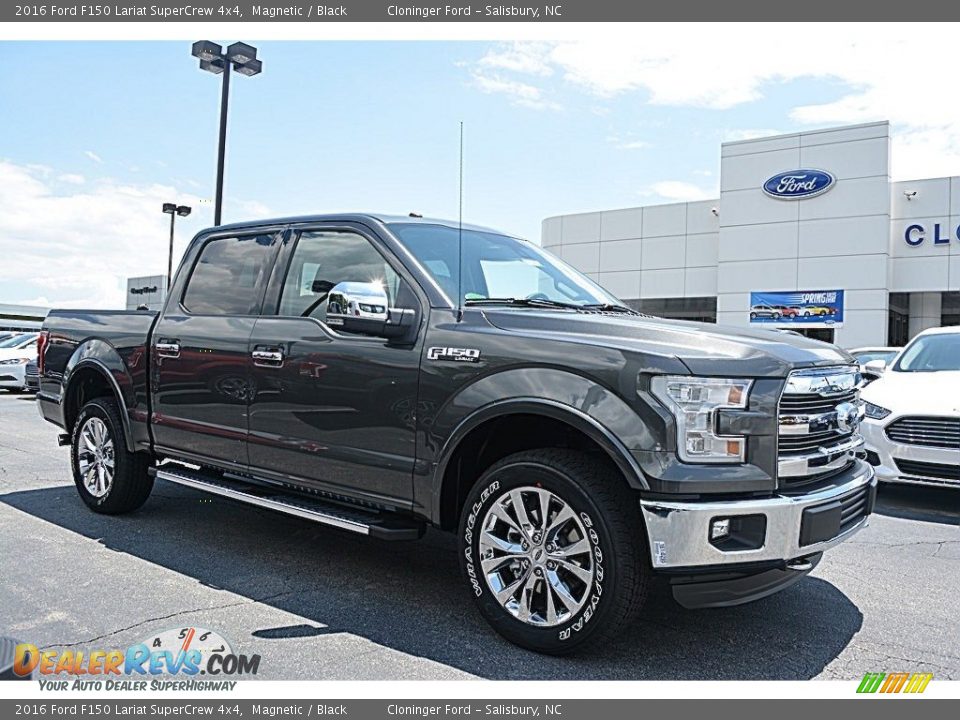 2016 Ford F150 Lariat SuperCrew 4x4 Magnetic / Black Photo #1
