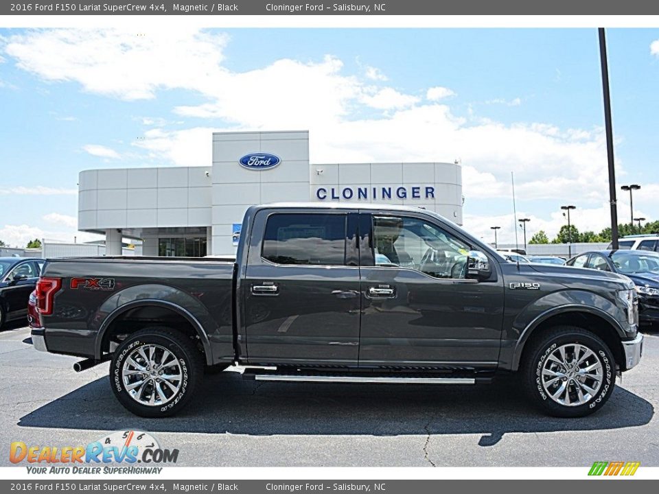 2016 Ford F150 Lariat SuperCrew 4x4 Magnetic / Black Photo #2
