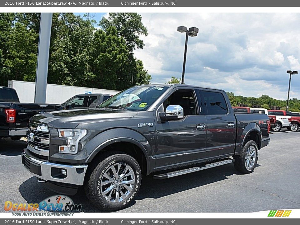 2016 Ford F150 Lariat SuperCrew 4x4 Magnetic / Black Photo #3