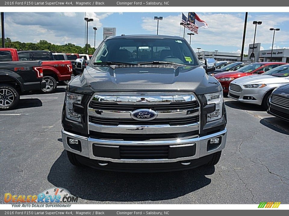 2016 Ford F150 Lariat SuperCrew 4x4 Magnetic / Black Photo #4