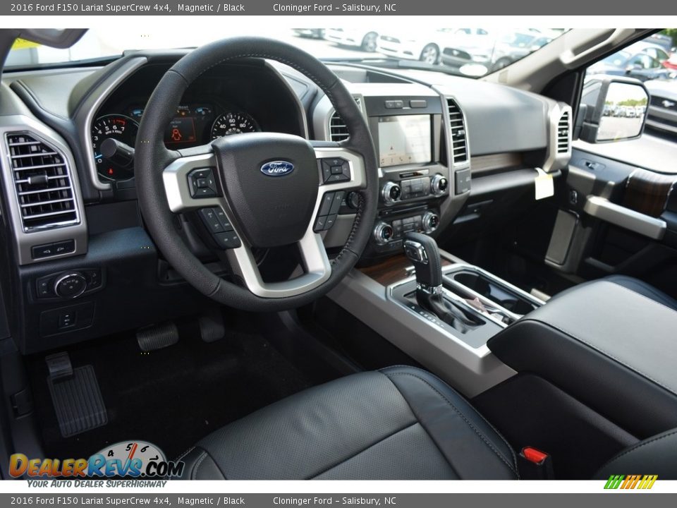 2016 Ford F150 Lariat SuperCrew 4x4 Magnetic / Black Photo #10