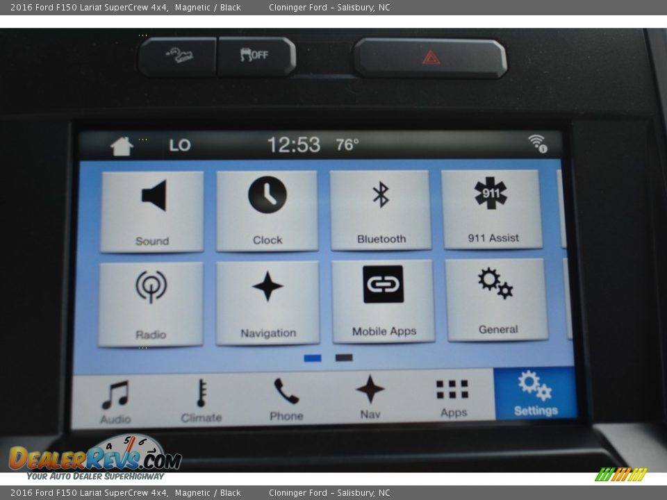 2016 Ford F150 Lariat SuperCrew 4x4 Magnetic / Black Photo #13
