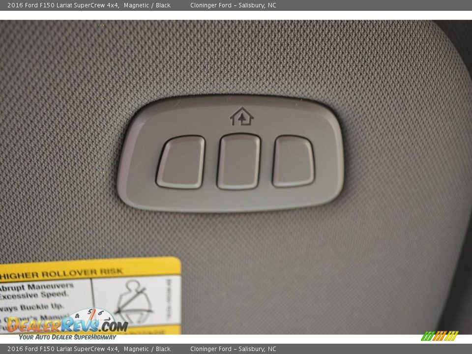 2016 Ford F150 Lariat SuperCrew 4x4 Magnetic / Black Photo #23
