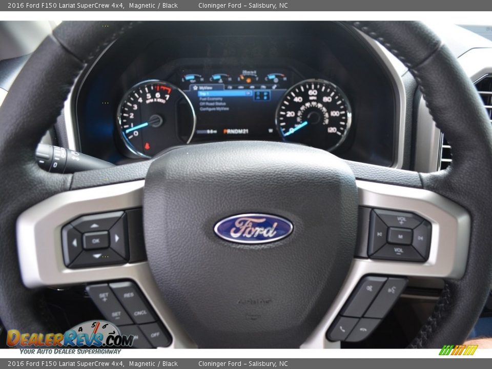 2016 Ford F150 Lariat SuperCrew 4x4 Magnetic / Black Photo #24