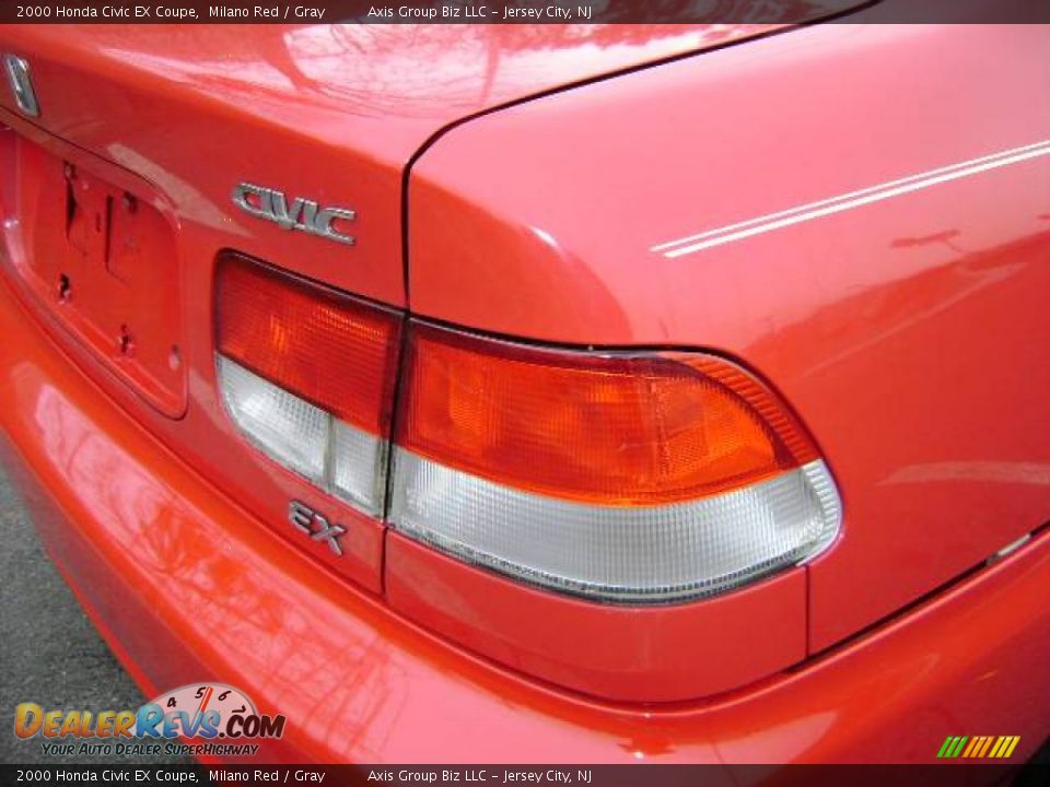 2000 Honda Civic EX Coupe Milano Red / Gray Photo #5