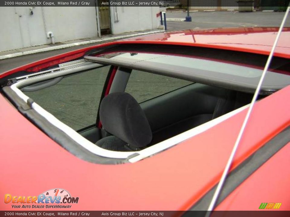 2000 Honda Civic EX Coupe Milano Red / Gray Photo #16