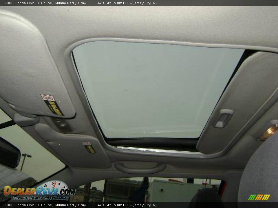 2000 Honda Civic EX Coupe Milano Red / Gray Photo #17