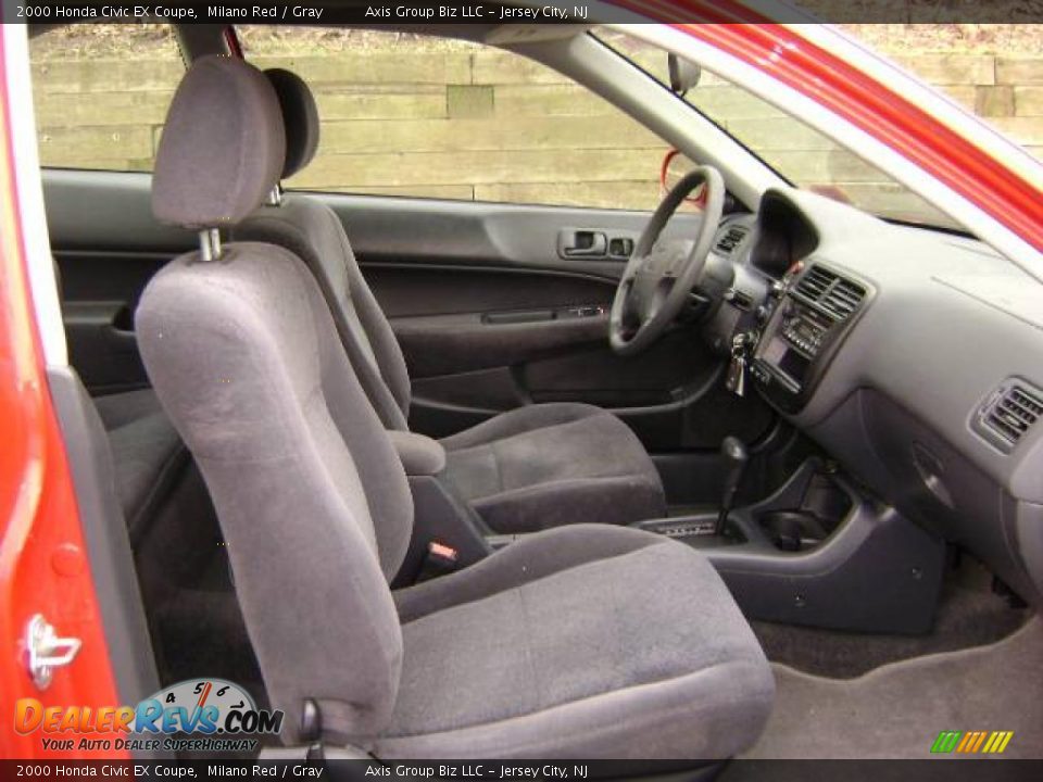 2000 Honda Civic EX Coupe Milano Red / Gray Photo #19