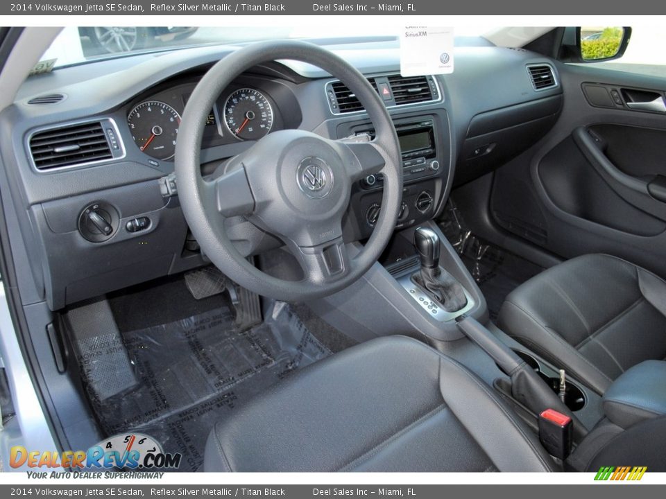 2014 Volkswagen Jetta SE Sedan Reflex Silver Metallic / Titan Black Photo #15