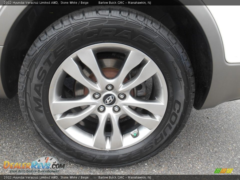 2012 Hyundai Veracruz Limited AWD Stone White / Beige Photo #19