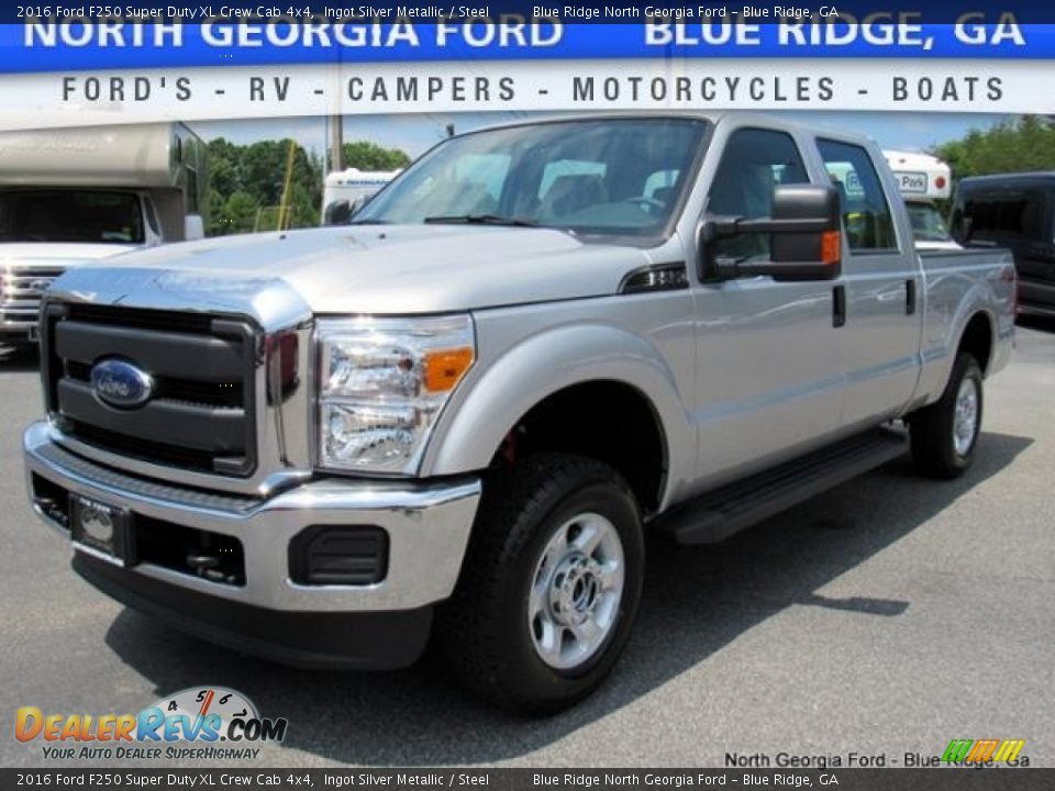2016 Ford F250 Super Duty XL Crew Cab 4x4 Ingot Silver Metallic / Steel Photo #1