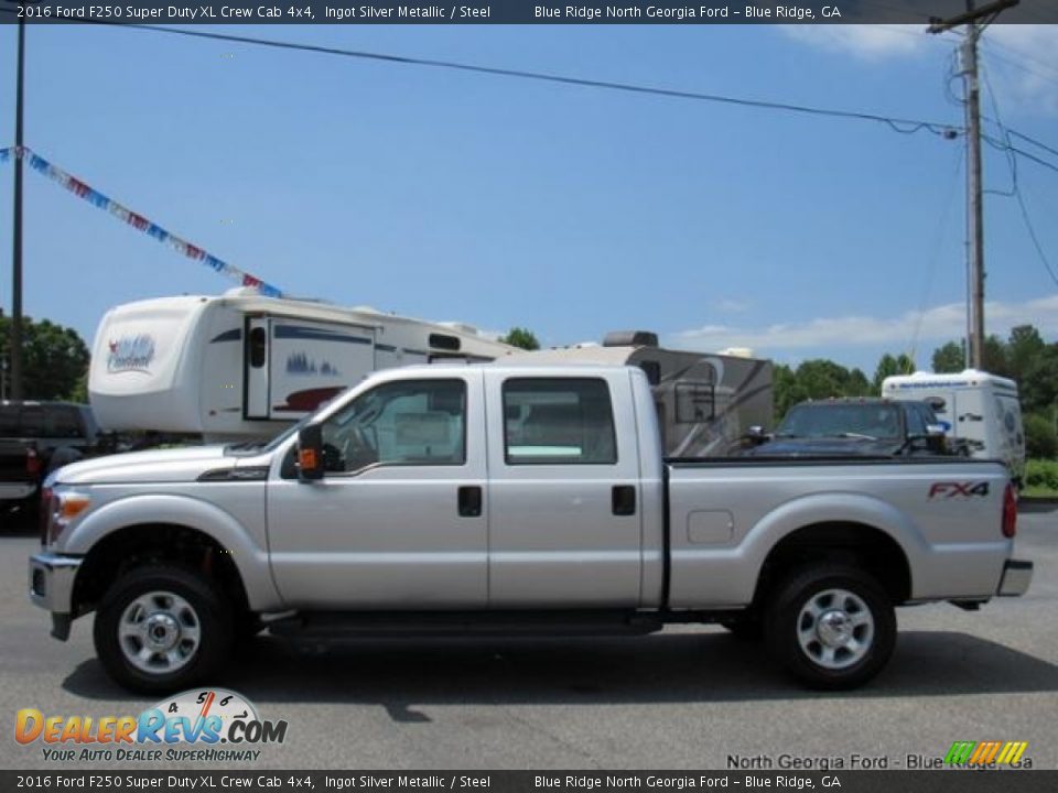 2016 Ford F250 Super Duty XL Crew Cab 4x4 Ingot Silver Metallic / Steel Photo #2