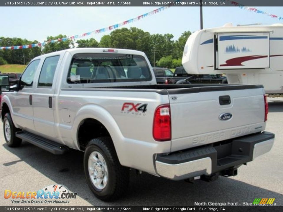 2016 Ford F250 Super Duty XL Crew Cab 4x4 Ingot Silver Metallic / Steel Photo #3