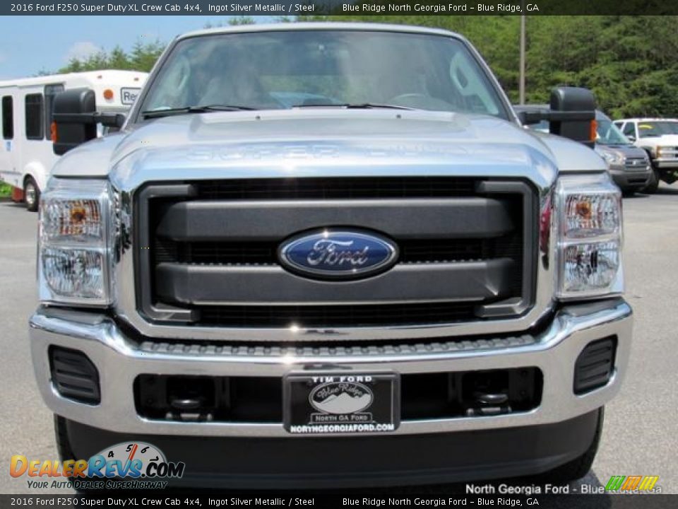 2016 Ford F250 Super Duty XL Crew Cab 4x4 Ingot Silver Metallic / Steel Photo #4